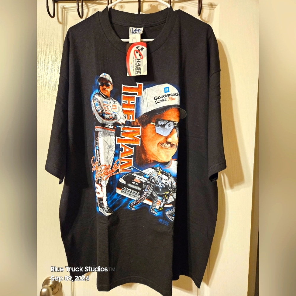 Dale Earnhardt Black Shirt 2XL NWT The Man Chase Authentics Lee Sport Vintage